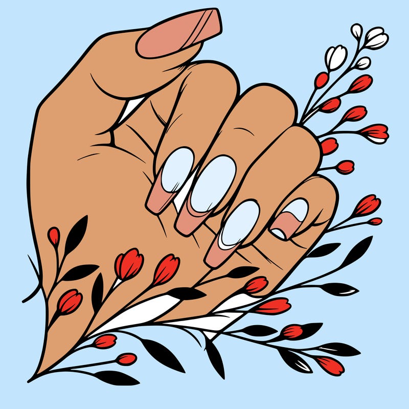 nails with french tip