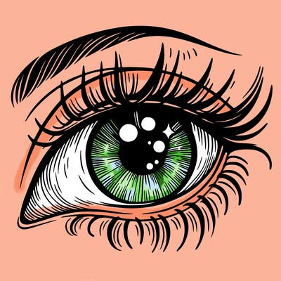 beautiful eye watercolor