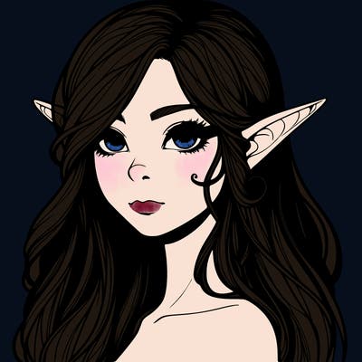 elf girl realistic dark fantasy