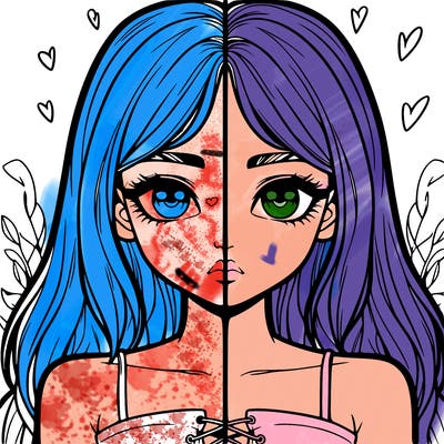 realistic girl split