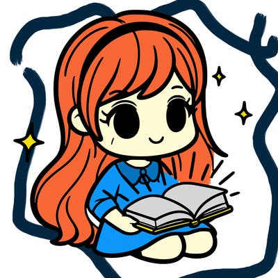girl with a glowing book