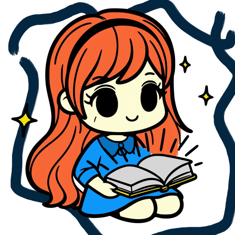 girl with a glowing book