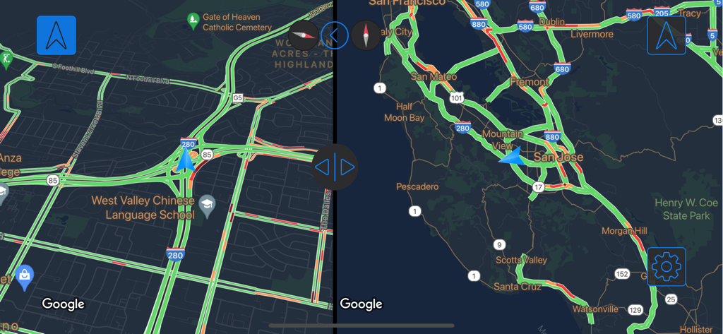 Traffic Maps: realtime info | Master your commute with dual-view maps