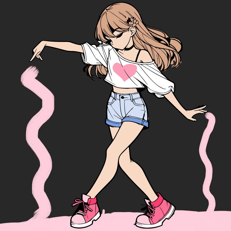 realistic girl danceing