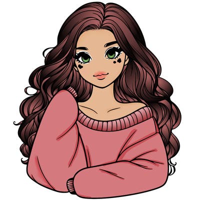 a beautiful girl in a big sweatshirt