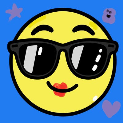 emoji with sunglasses