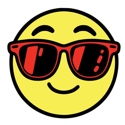 emoji with sunglasses