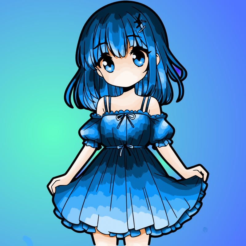 anime girl with dress