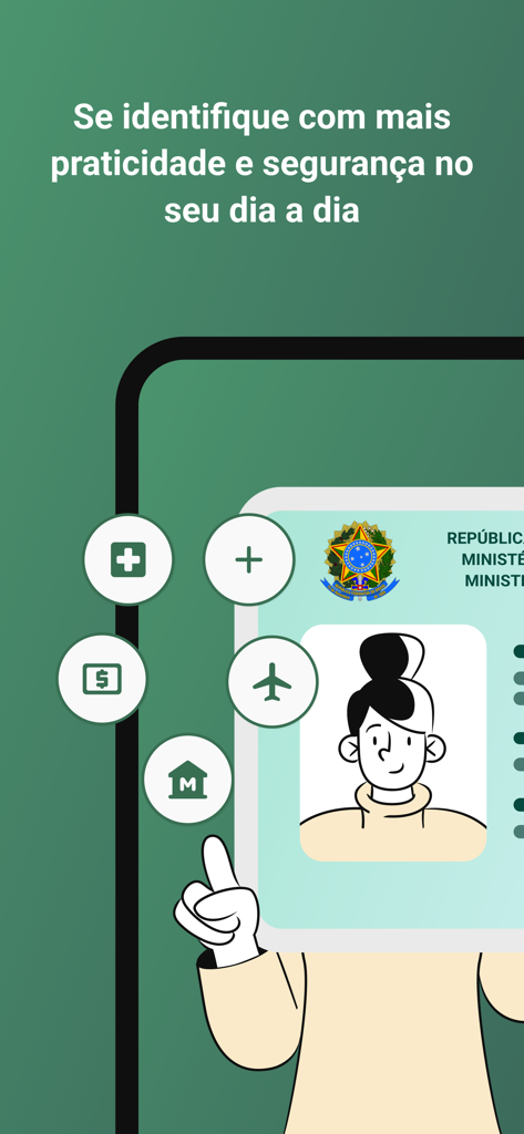 Credencial Médica - CFM - A digital medical ID card displayed on a smartphone screen for secure professional identification.