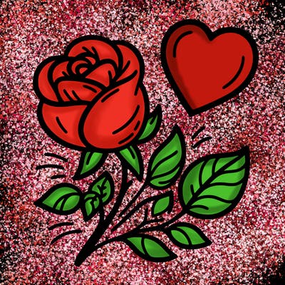 rose and heart