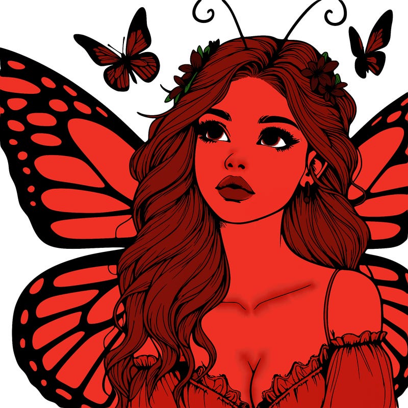 butterfly fairy realistic girl