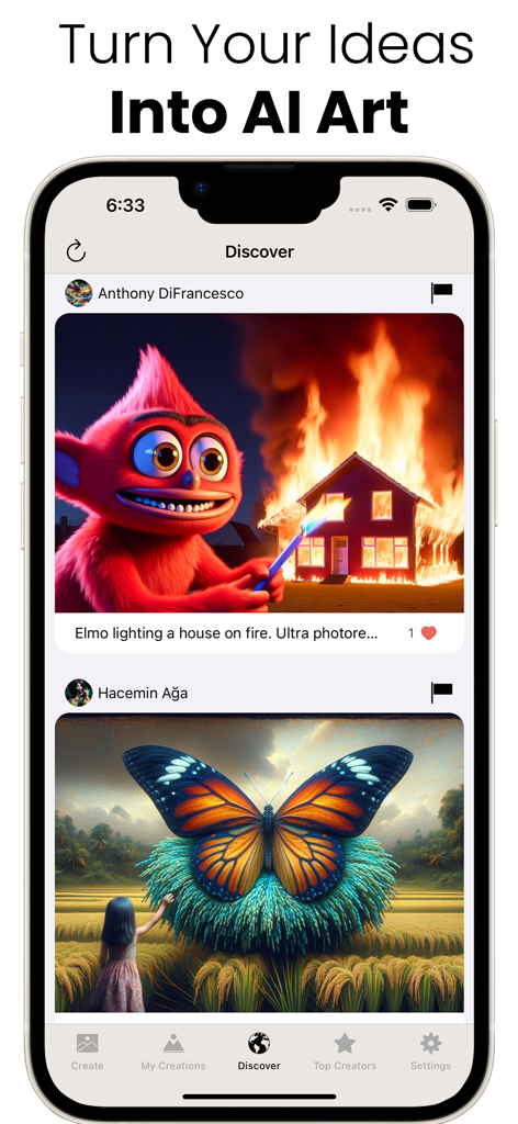 DALL E 3 AI Art Generator - Discover feed of the DALL E 3 AI Art Generator app featuring AI-generated images.