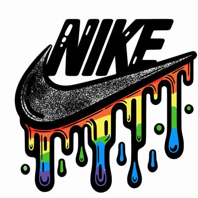 dripping nike logo