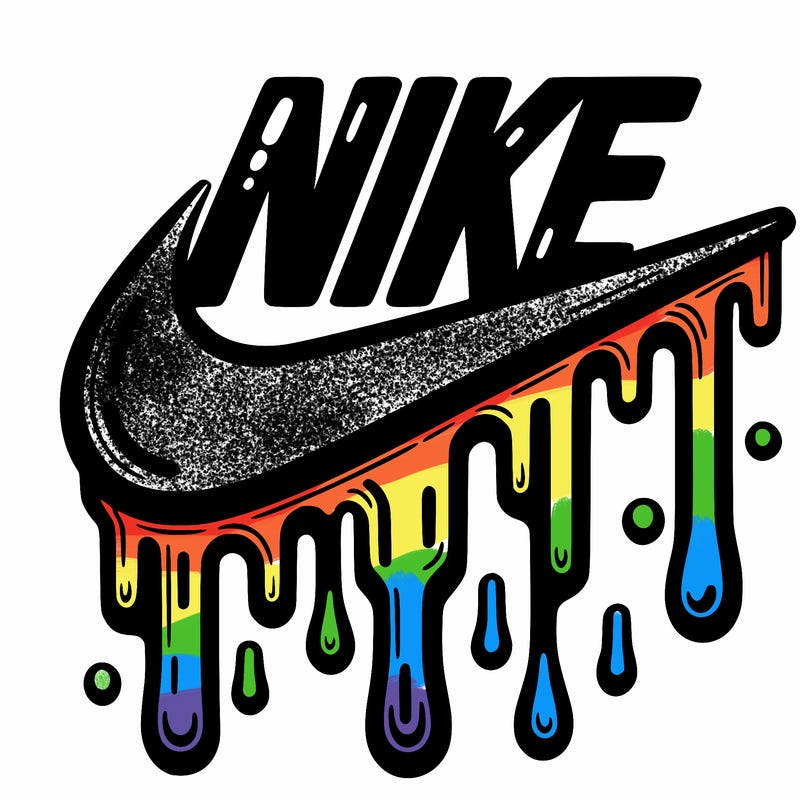 dripping nike logo