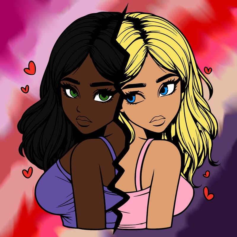 realistic girl split