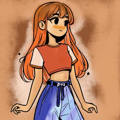 girl in a cute crop top