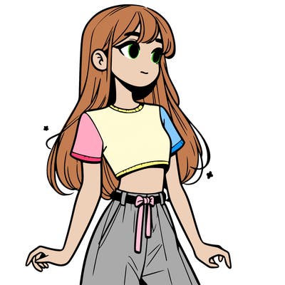 girl in a cute crop top