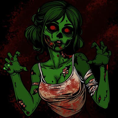 realistic zombie girl