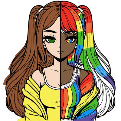 realistic girl split