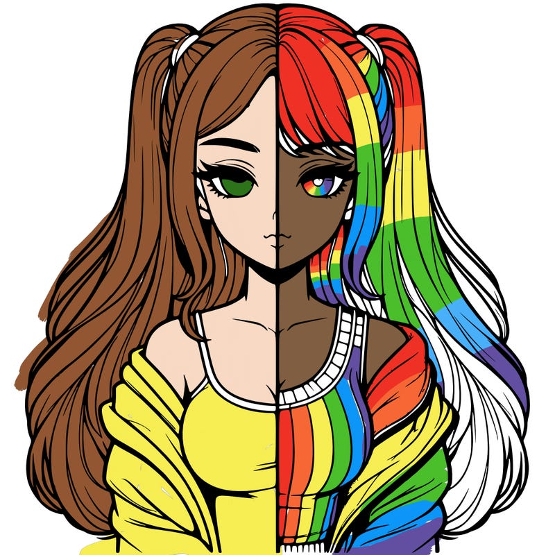 realistic girl split