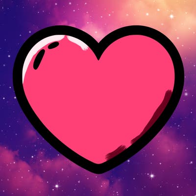 a blank heart