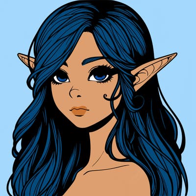 elf girl realistic dark fantasy