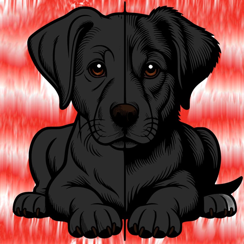 realistic dog split picture