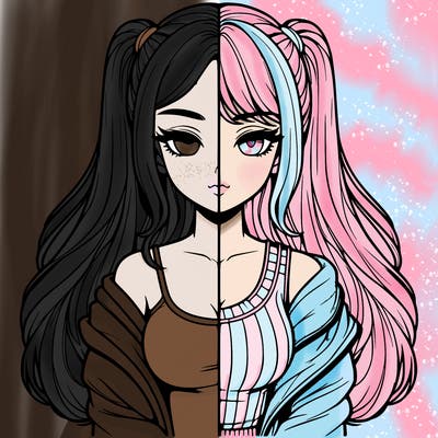 realistic girl split