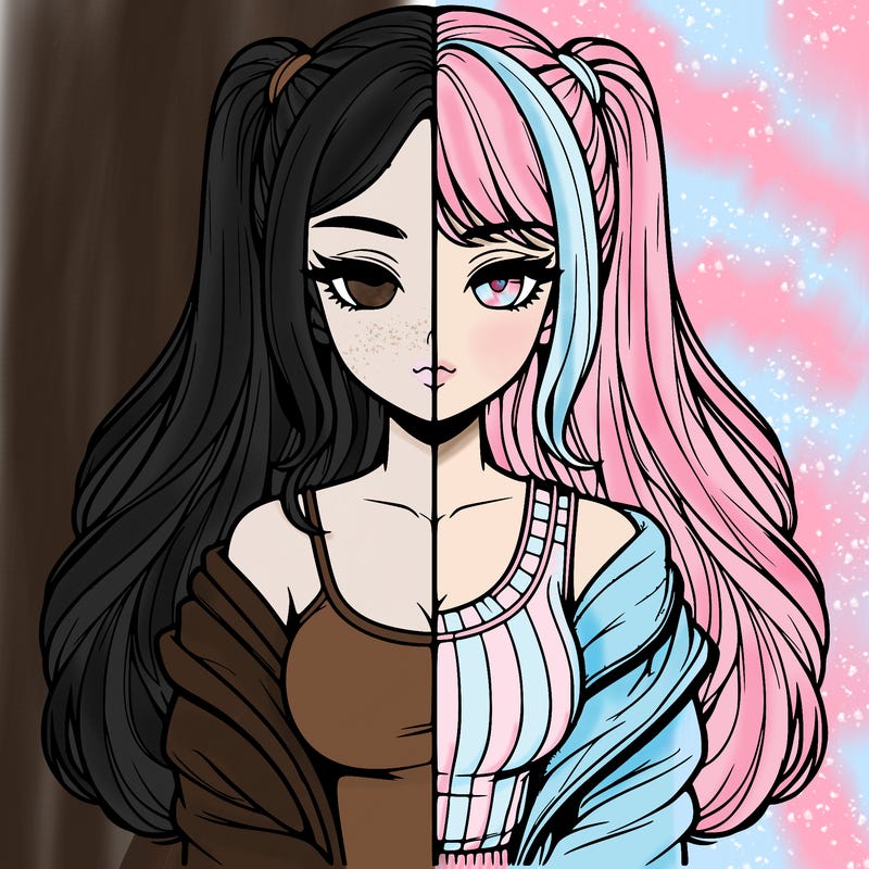 realistic girl split