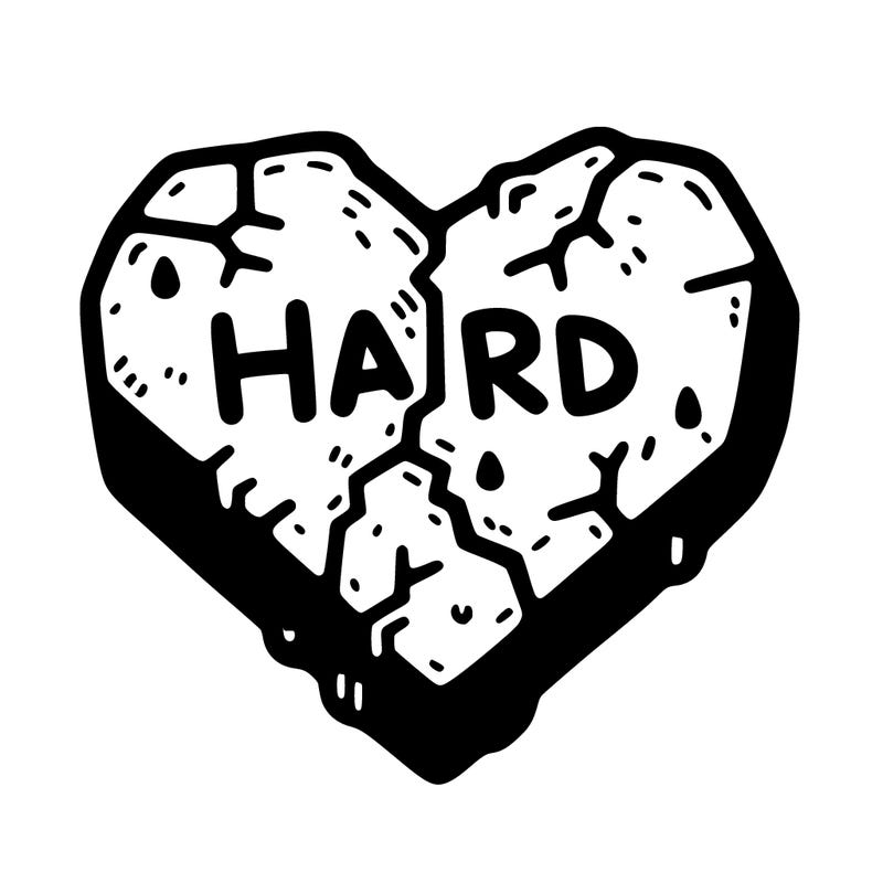 hard heart drawing