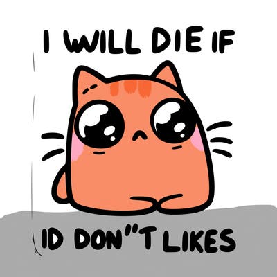 a cat that will die if we don’t get 10 likes