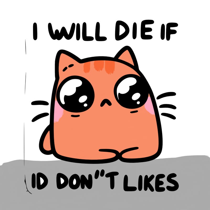 a cat that will die if we don’t get 10 likes