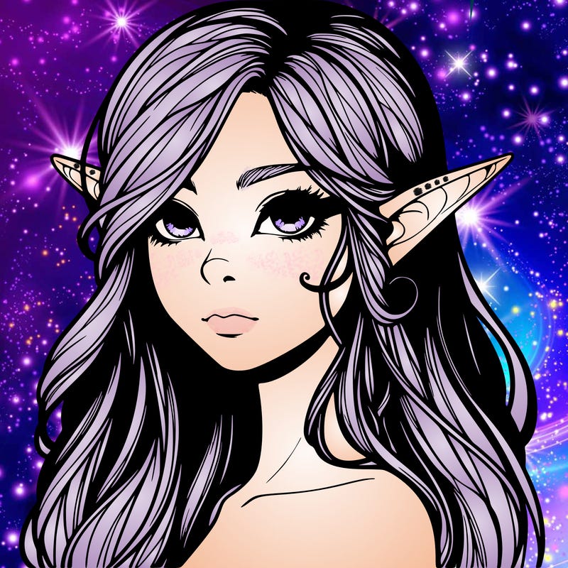 elf girl realistic dark fantasy