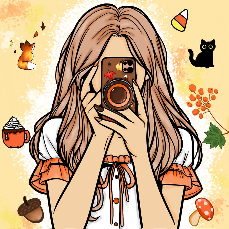 a realistic girl holding her phone taking pictures