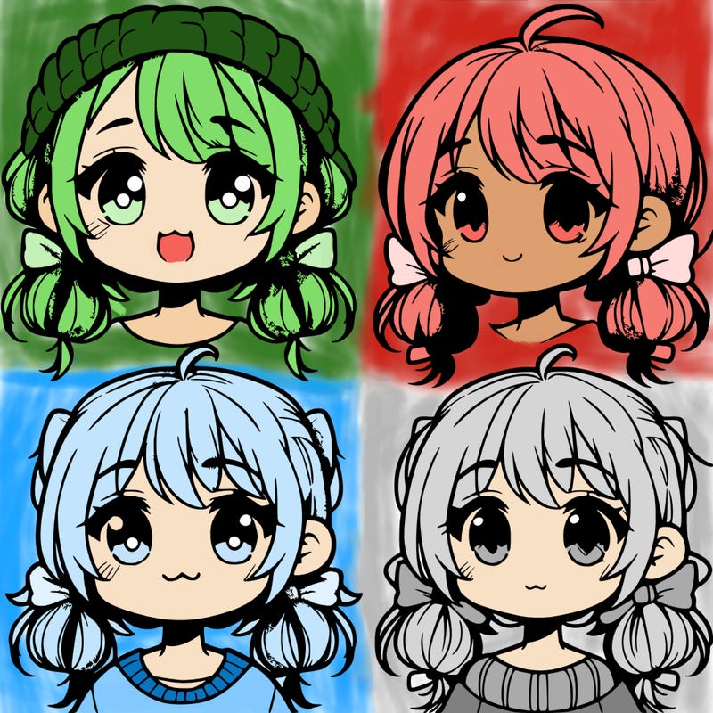 manga character girl kid