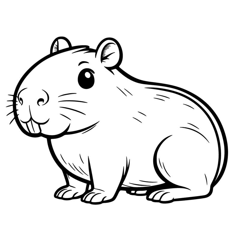 cartoon capybara