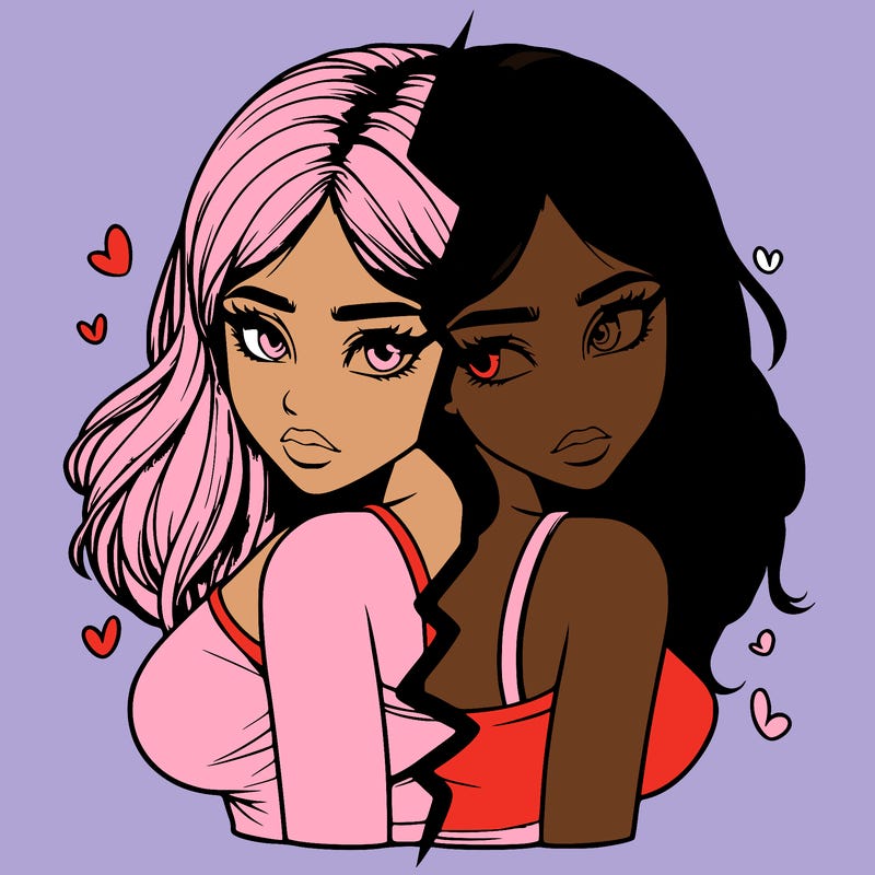 realistic girl split