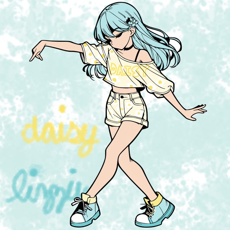 realistic girl danceing