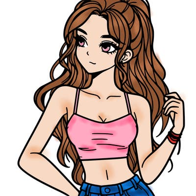 girl in crop top