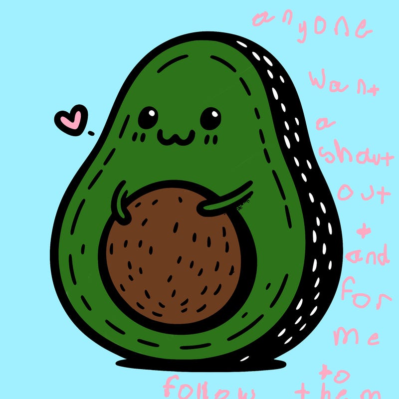 an avocado hugging an avocado