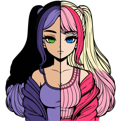 realistic girl split