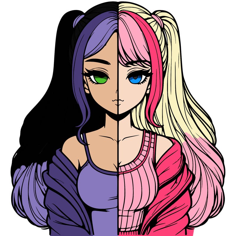 realistic girl split