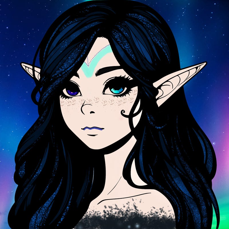 elf girl realistic dark fantasy