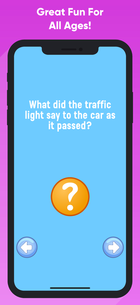 Funny Jokes And Riddles - A riddle about a traffic light displayed on the Funny Jokes and Riddles app interface.