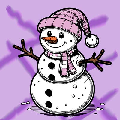 realistic christmas snowman