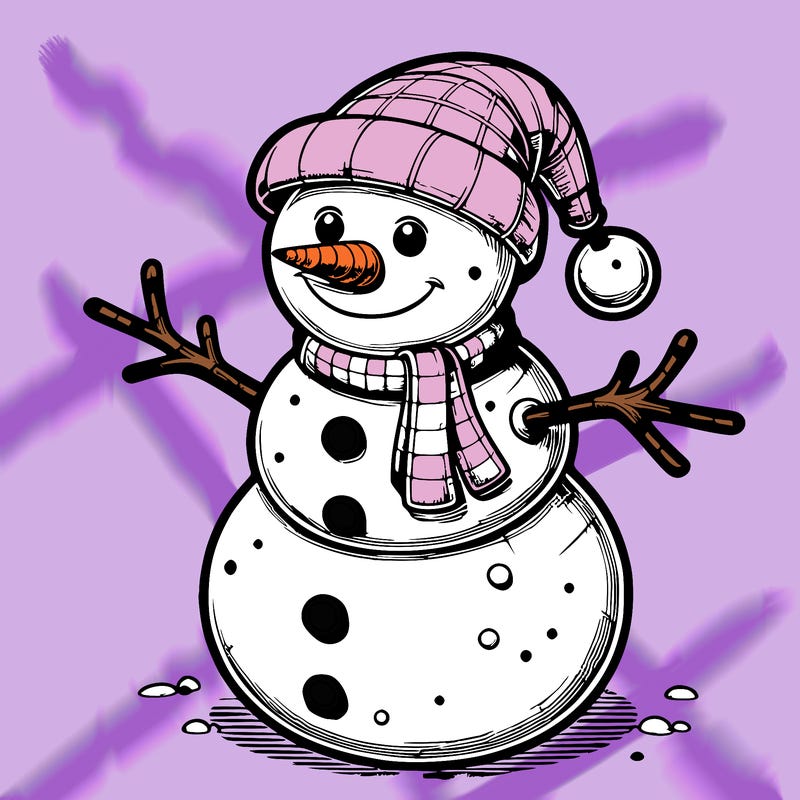 realistic christmas snowman