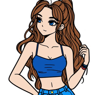 girl in crop top