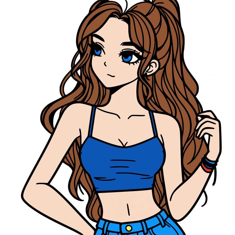 girl in crop top