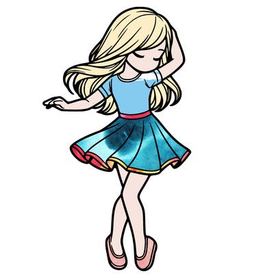 girl dancing  realistic