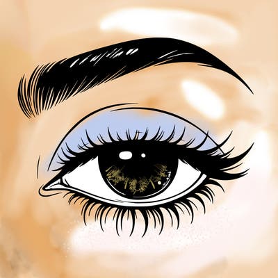 eye closed realistic